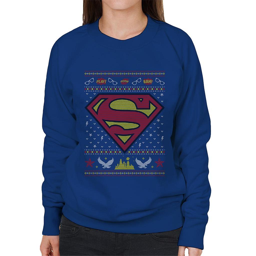 Superman Christmas Pattern Women's Sweatshirt