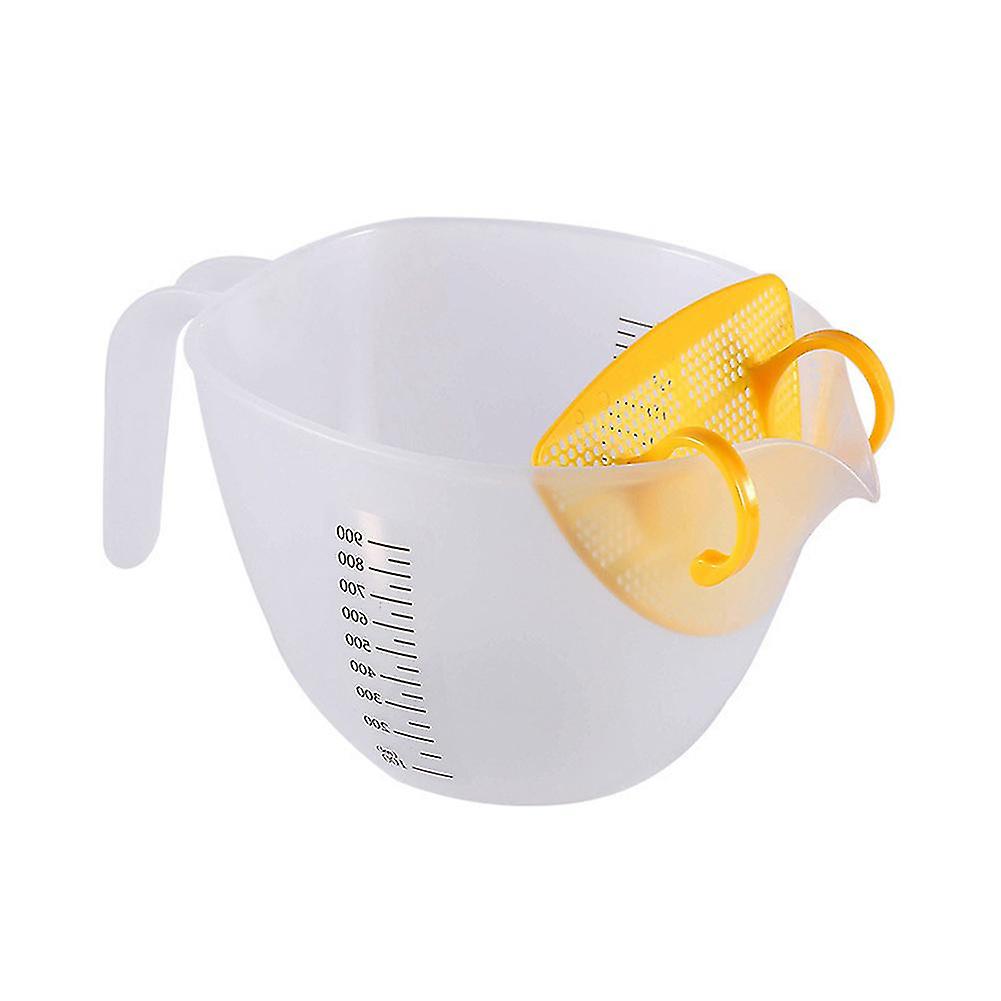 Filter Measuring Cup With Scale Household Egg Mixture Filter Multipurpose Large Capacity Egg Mixing Bowl Baking Filter Measuring Cup