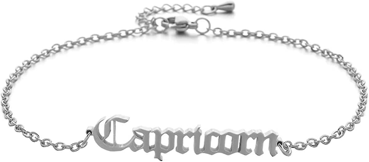 Heyteaコンステレーションアンクレット調節可能な干支のサインアンクレットブレスレットステンレス鋼占星術リンクアンクレット女性のための女の子の誕生日プレゼント -