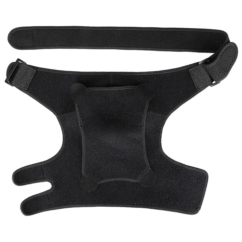 Improved pressurized punched breathable shoulder protector L code (chest: 39-55in) black