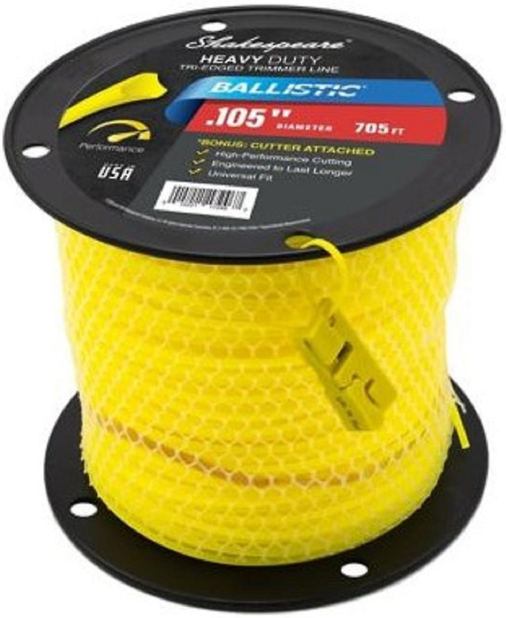 Shakespeare 17246 Ballistic Tri-Edged Trimmer Line 0.105 Inch x 705ft Yellow
