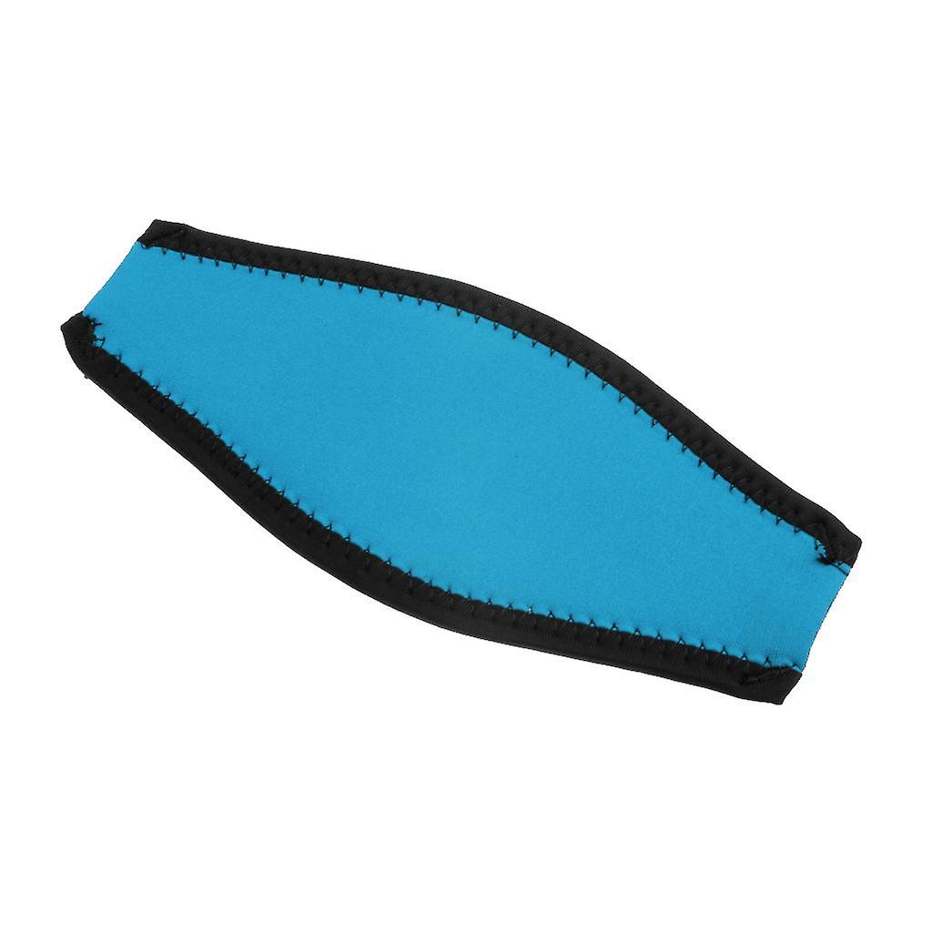 スキューバダイビングシュノーケルマスクネオプレンカバーパッド入り保護ストラップライトブルー