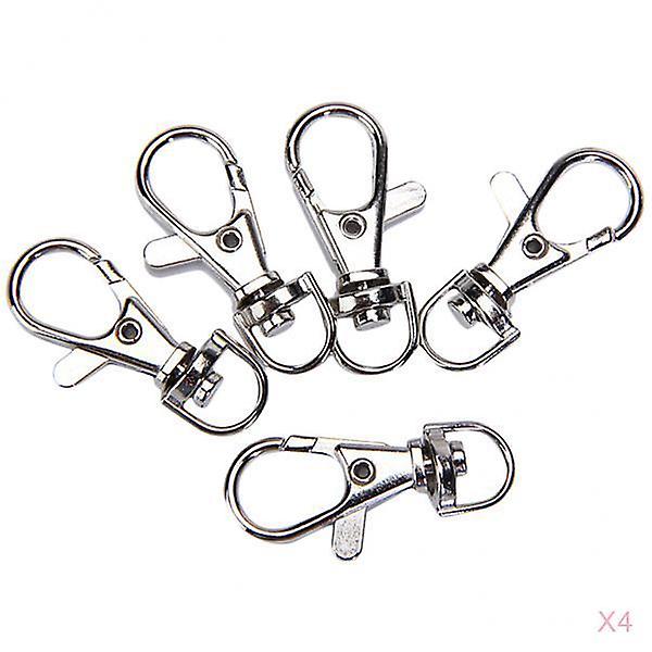 20 Pieces 5/16 In Lobster Ring Swivel Trigger Snap Hooks Silver