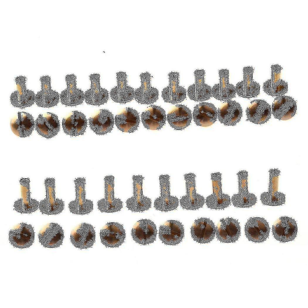 20x Arc Solid Messing Knopf Stud Schraube Nagelschraube zurück Leder Niet Gürtel 10mm & 12mm