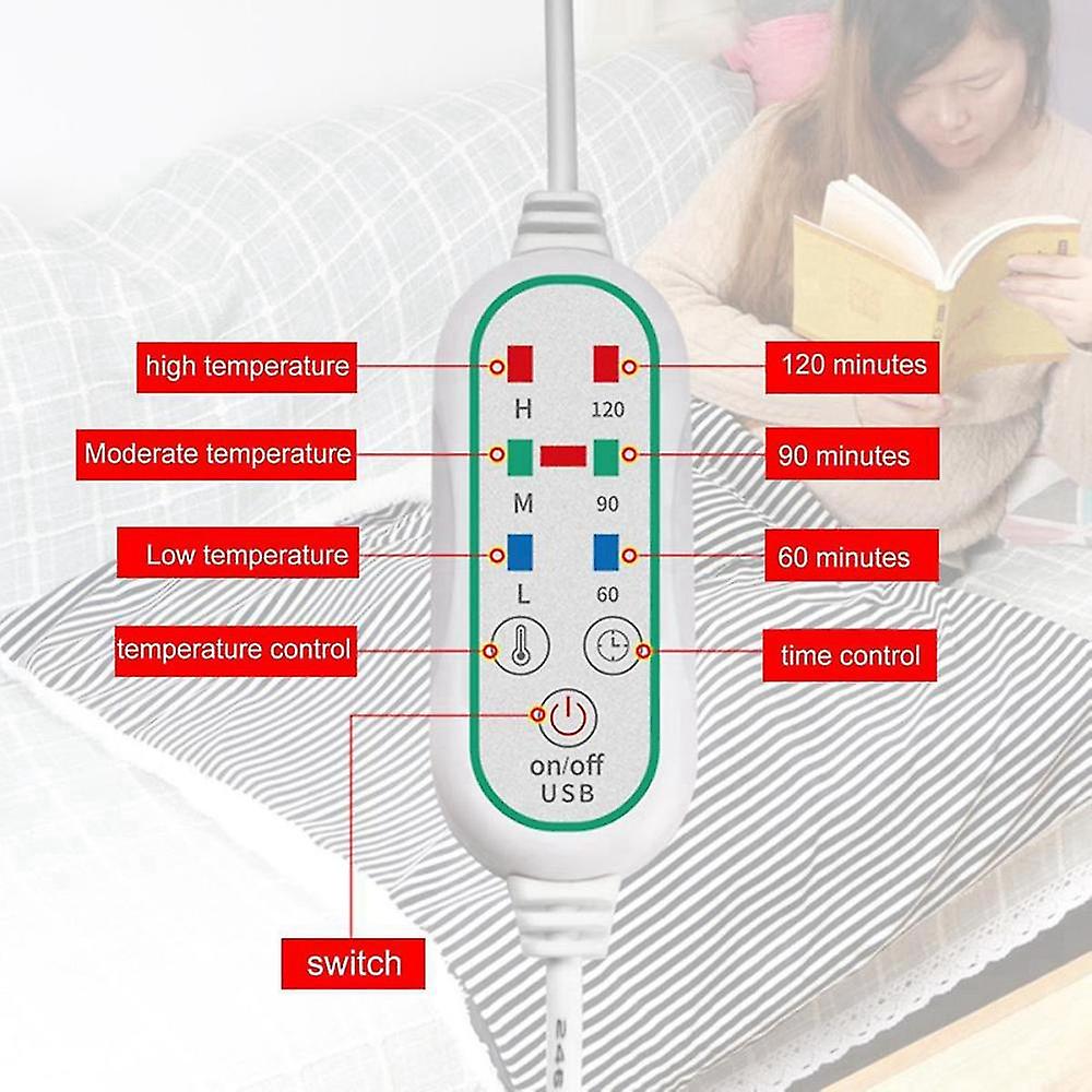 Usb Electric Heated Gloves Double-sided Heating Gloves Rechargeable Waterproof Adjustable Temperatu