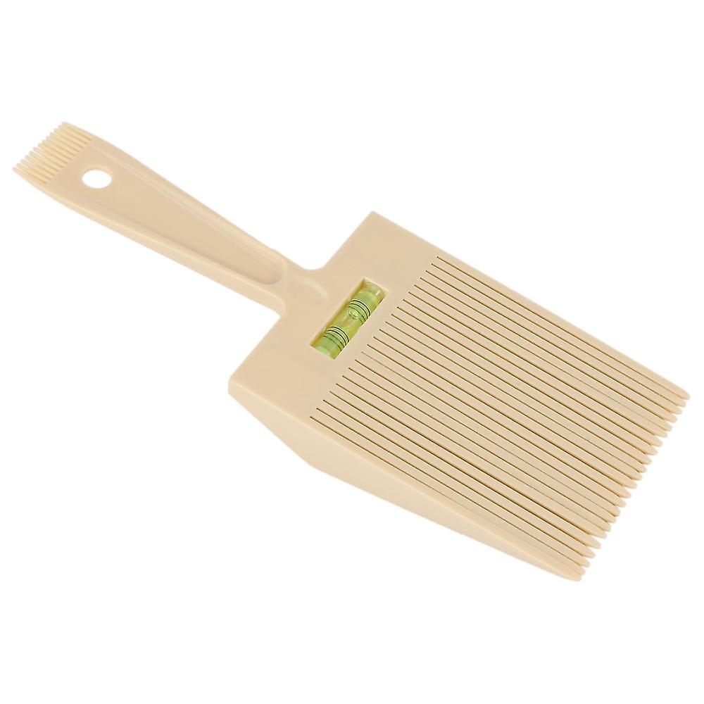 Flat Top Guide Kamm mit Liquid Bubble Level Flattop Haar Flattopper Beige