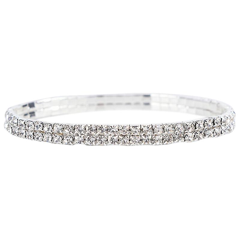 Multilayer Row Crystal Strass Stretch Beach Anklet Chain Bracelet Bijoux