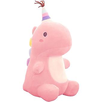 Plush Dinosaur Stuffed Animals Soft Toy Dino Plushies Cotton Birthday Gifts For Kids Pink  13.7inch
