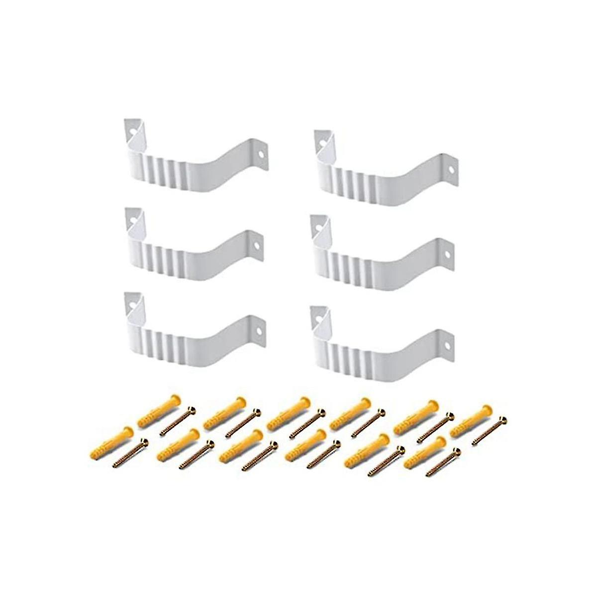 Downspout Adapter Gutter Downspout Strap 3x4 Leader Strap 3x4 (6 Pack) (white)