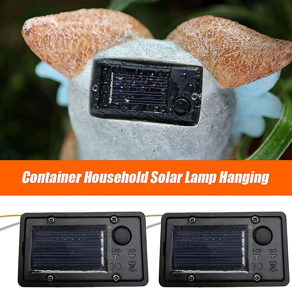 2x Garden Solar Powered Replacement Rectangular LED Light Box for Lantern Lamp