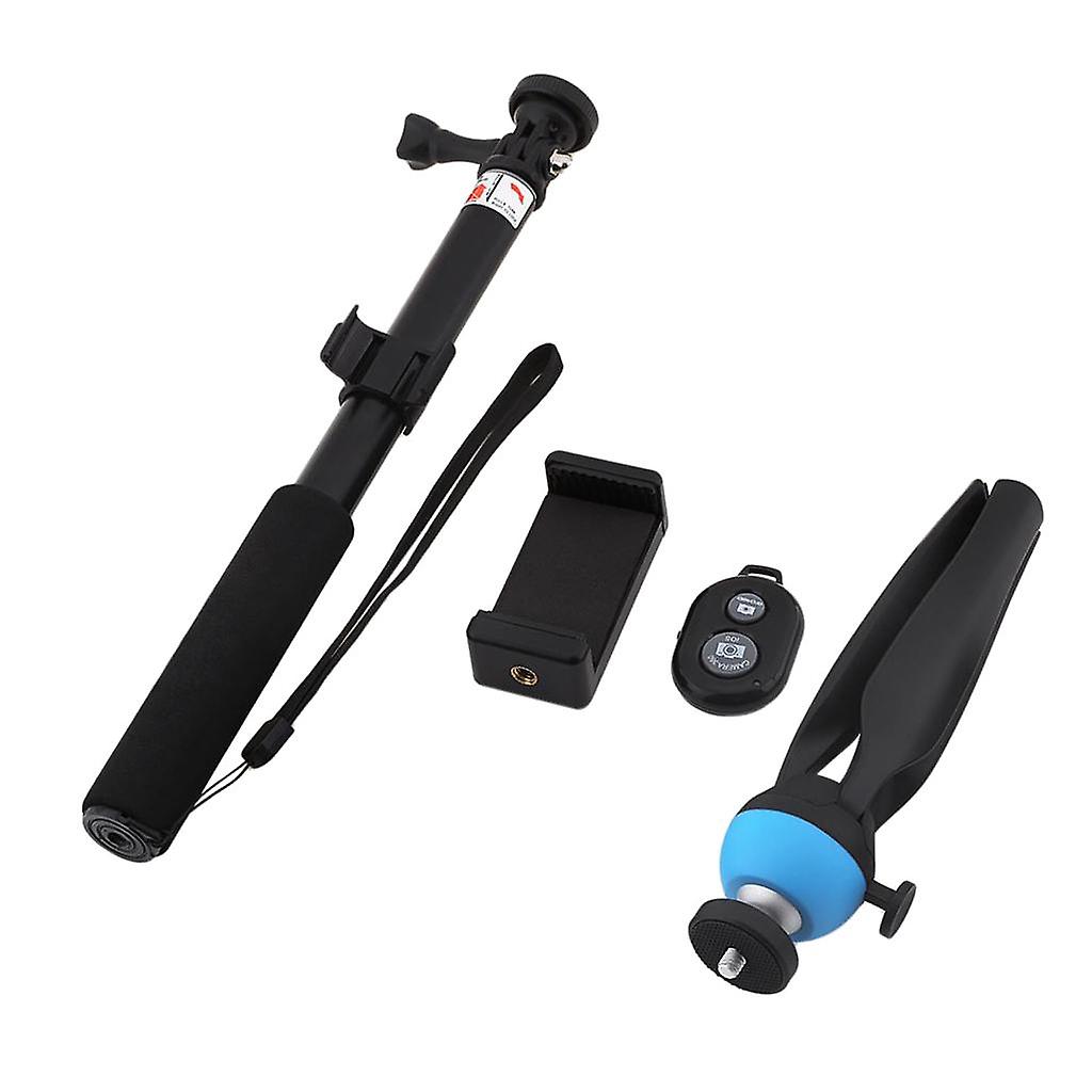 Mini Tripod w/ Phone Clip Table Top Stand & Selfie Monopod for Yellow