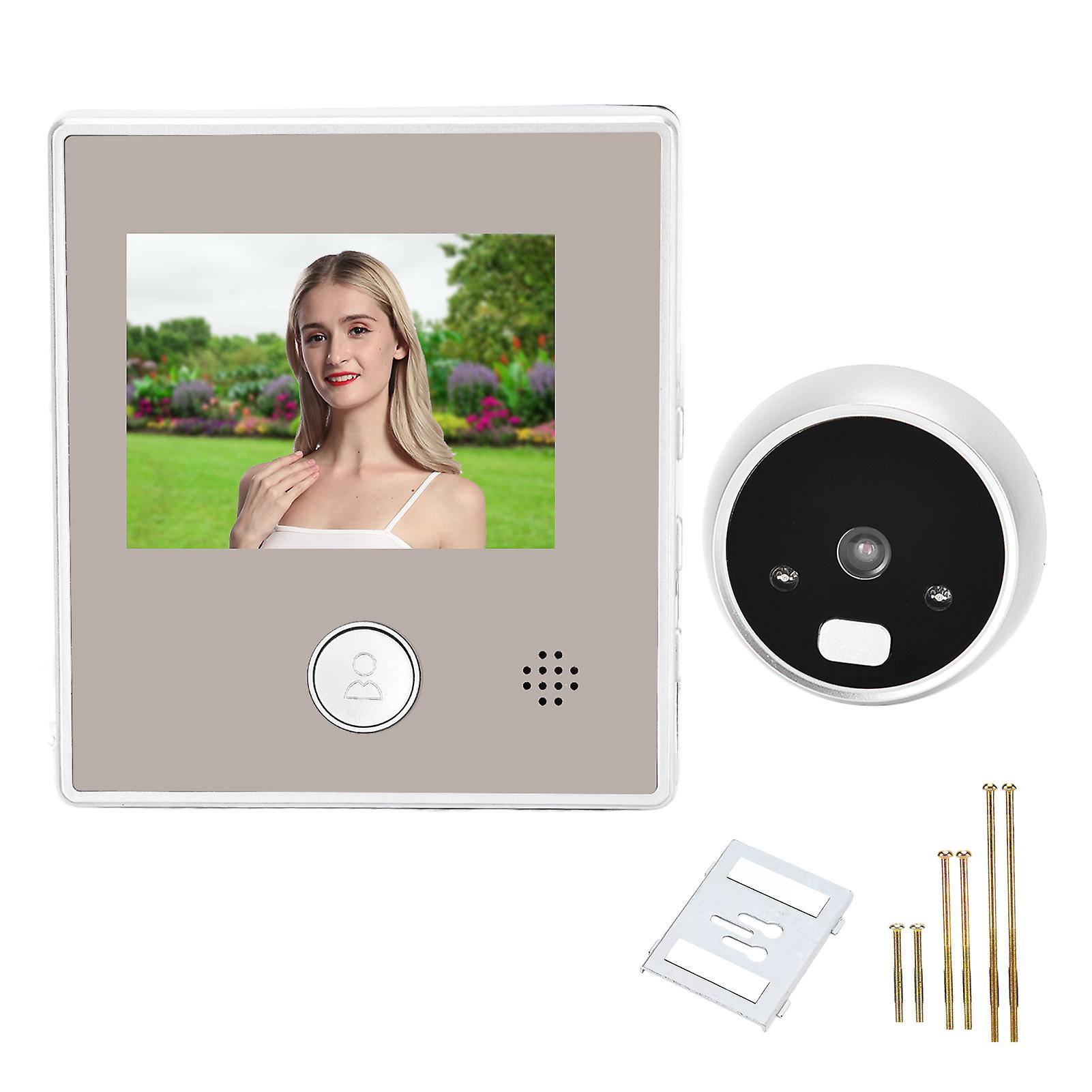Smart Video Doorbell with Digital Viewer, 2.8 inch TFT LCD Screen, Infrared Night Vision, 135° Wide Angle, for Home