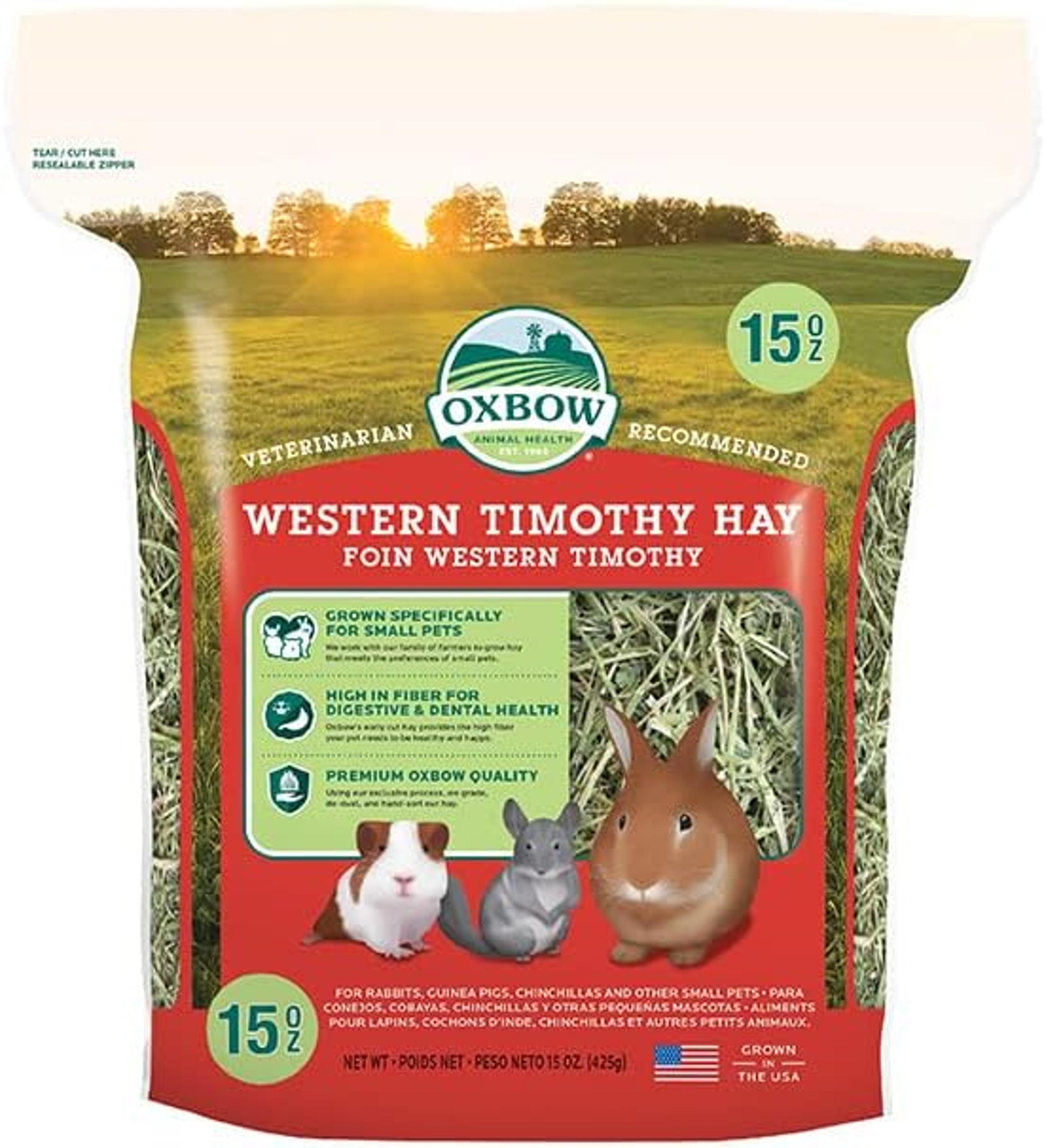 Oxbow Western Timothy Hay 小动物床上用品 425g