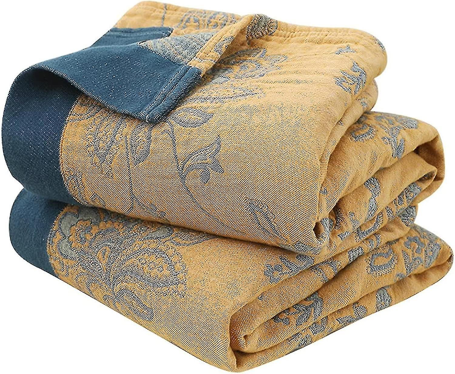 Coperta in cotone Copriletto Boho Coperta double-face Biancheria da letto Lenzuolo copridivano150 x 200 cm -ys-hao colore 3