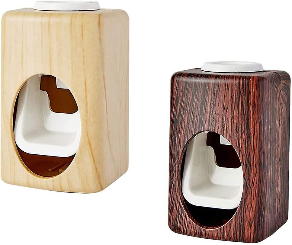 2 Pieces Wall Mounted Toothpaste Squeezer, Automatic Toothbrush Holder, Toothpaste Dispenser