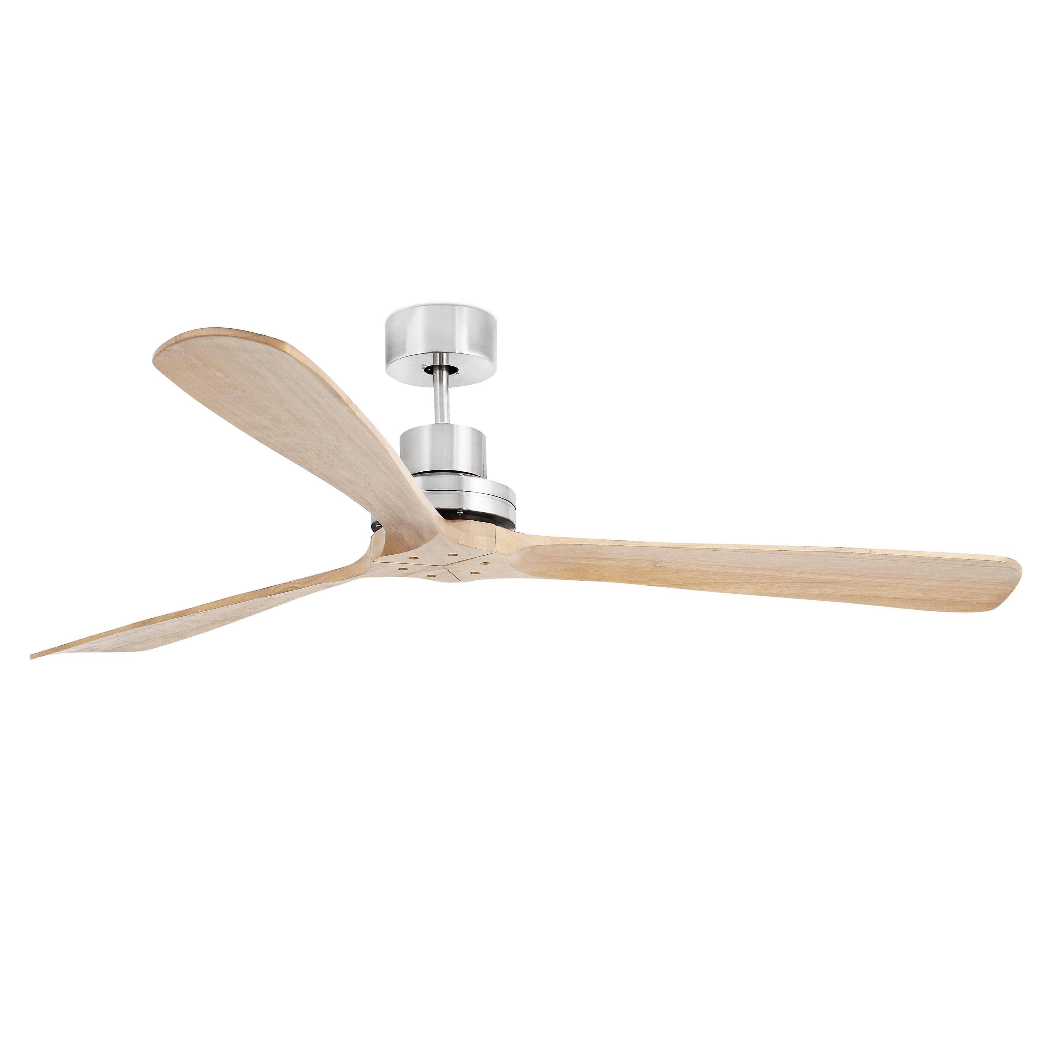 Lantau Large Ceiling Fan Without Light Matt Nickel, Pine