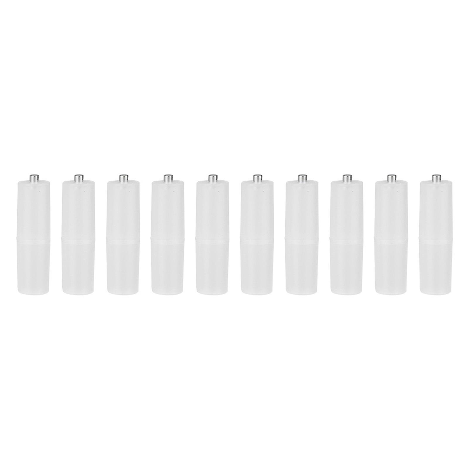 10PCS AAA to AA Size Cell Battery Converter Adapter Batteries Holder Case Switcher Transparent