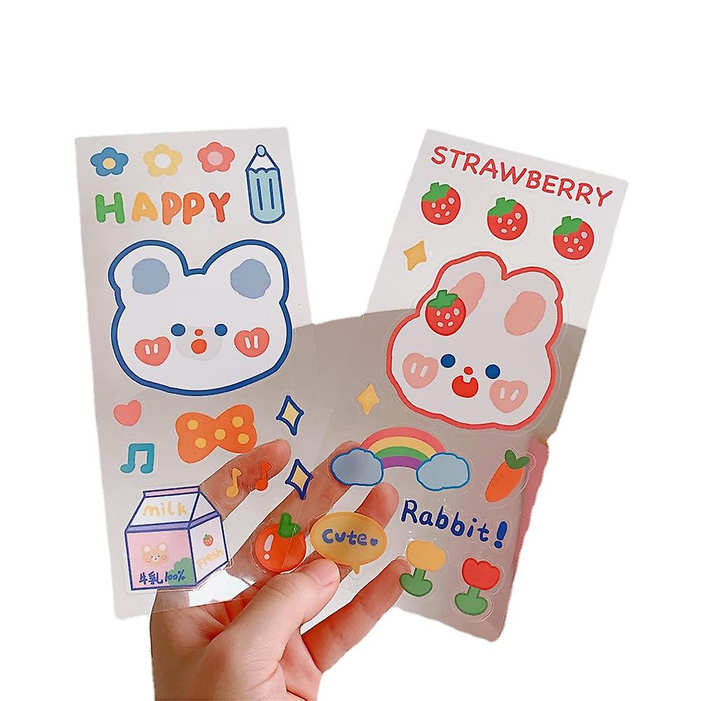 1Pcs Sticker Pack Cute Handbook Journal Girl Heart Material Pvc No563