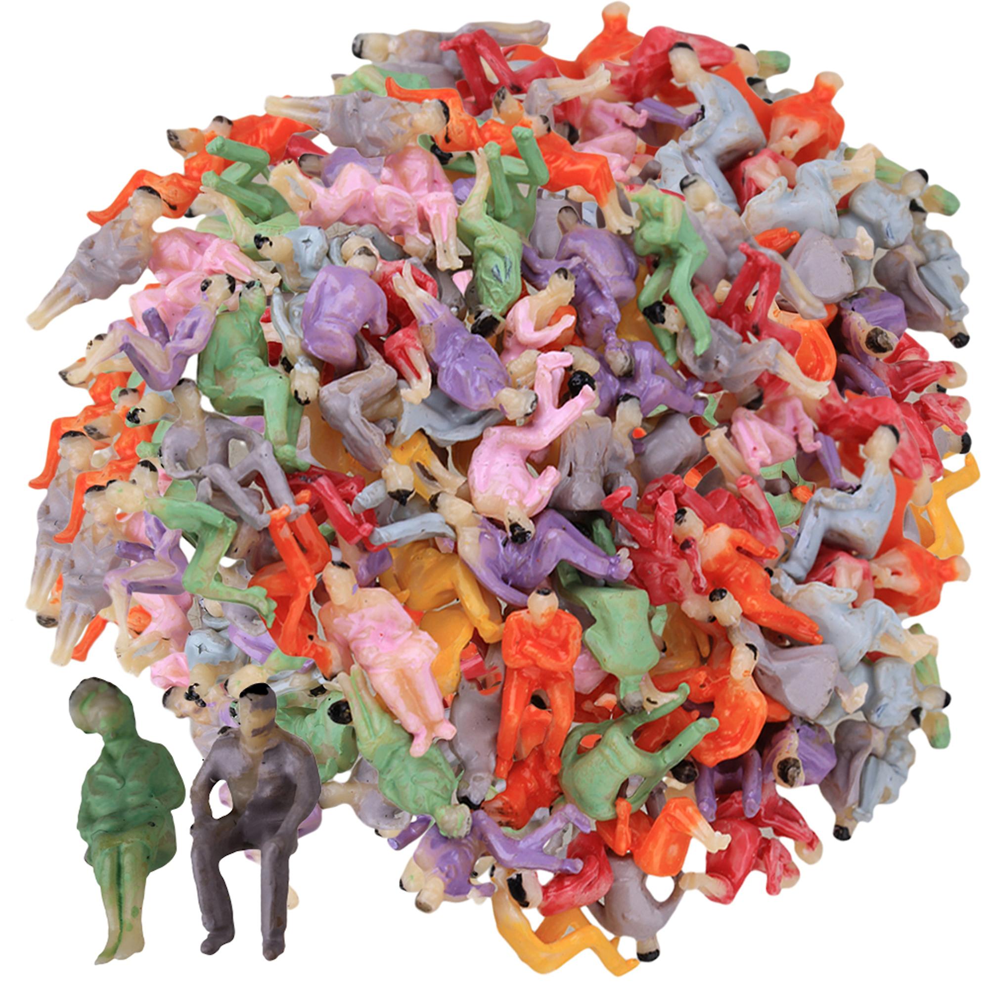 1000pcs N Scale 1:100 Painted Seated Figures Model Train Scenery Layout