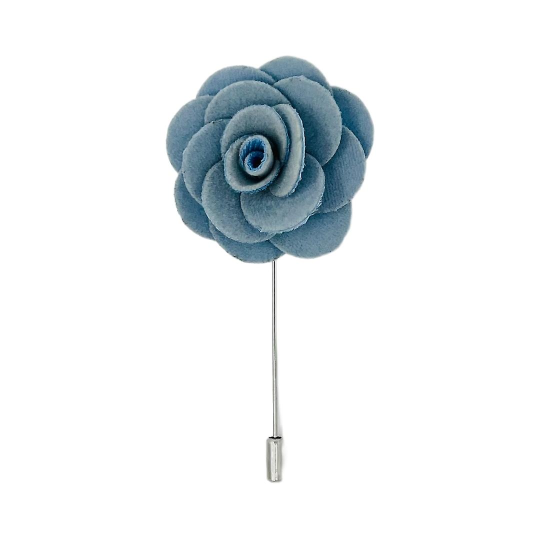 Baby Blue Samtblume/Rose Anstecknadel
