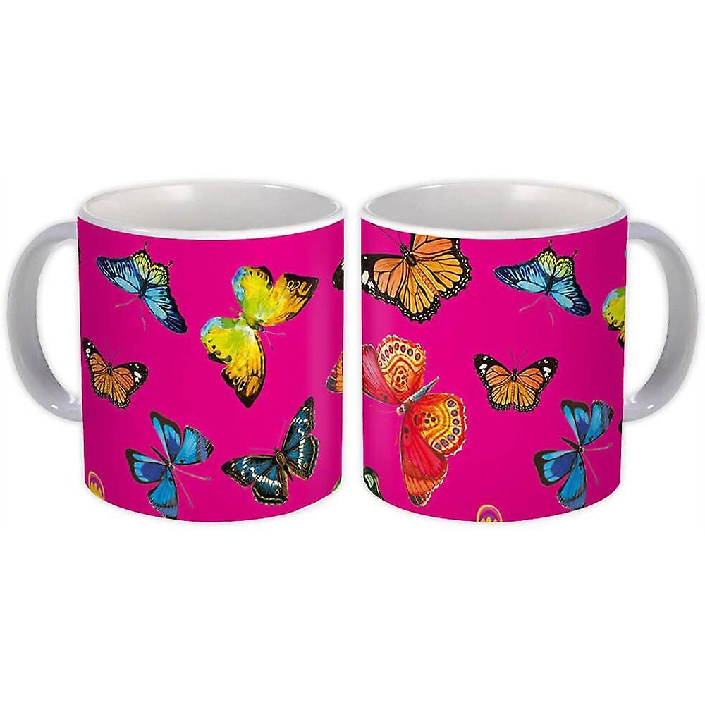 Gift Mug: Flying Butterflies Pattern