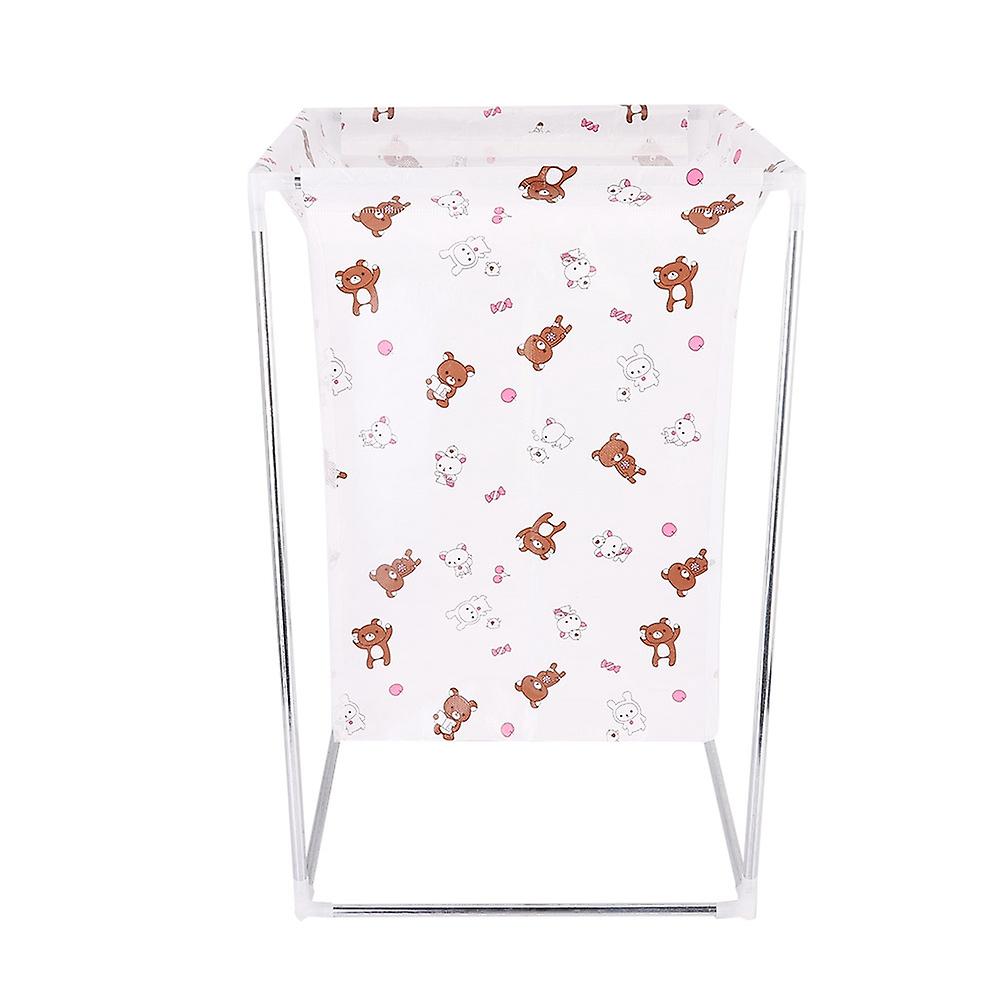 Household Waterproof Foldable Square Laundry Basket Bag Debris Toy Storage Box (Mini Bear)