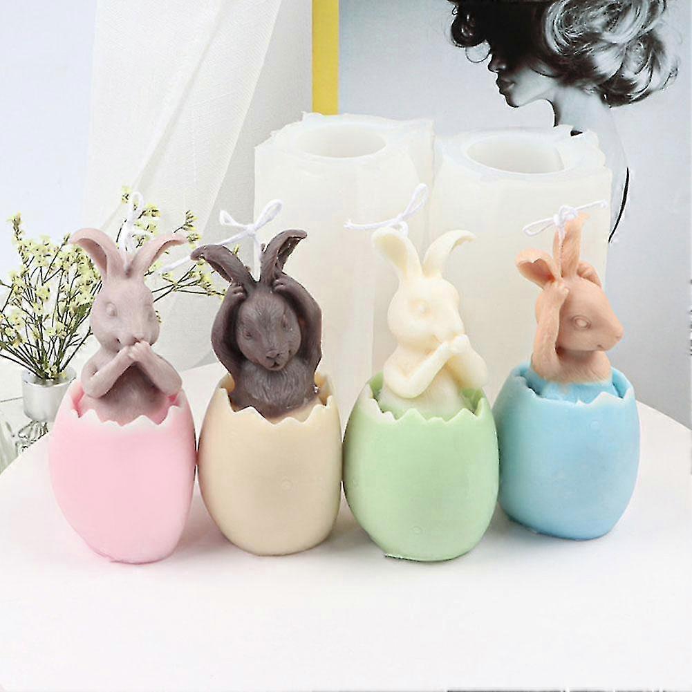 Silikon Osterhase Form DIY 3d Form Home Decor Dekor Kerze Ostern Form Form F4o5