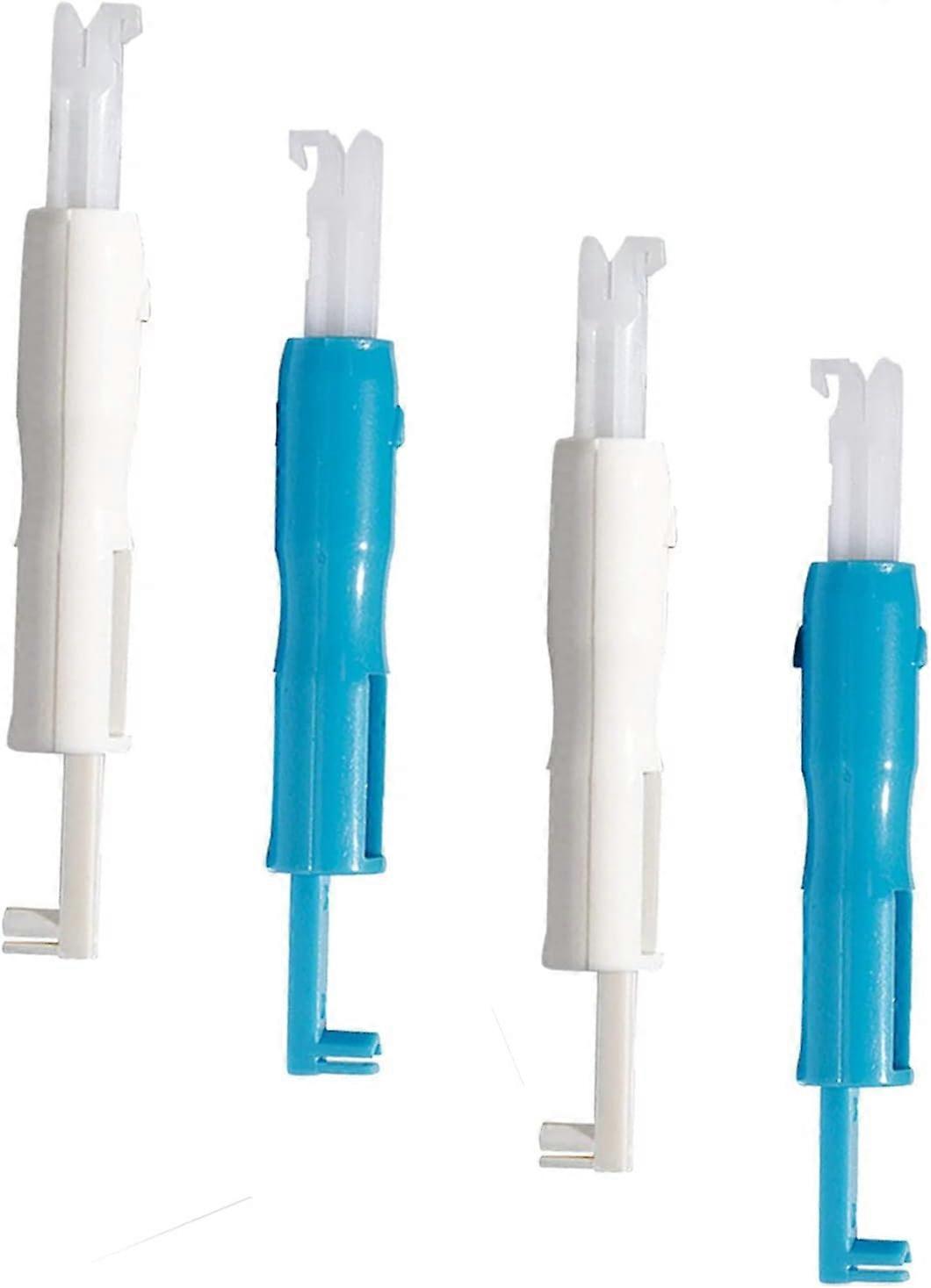 4 Pcs Sewing Machine Needle Threader, Automatic Threader,Needle Threading Tool for Sewing Machine Auto Threader Needle Changer (Blue and White)
