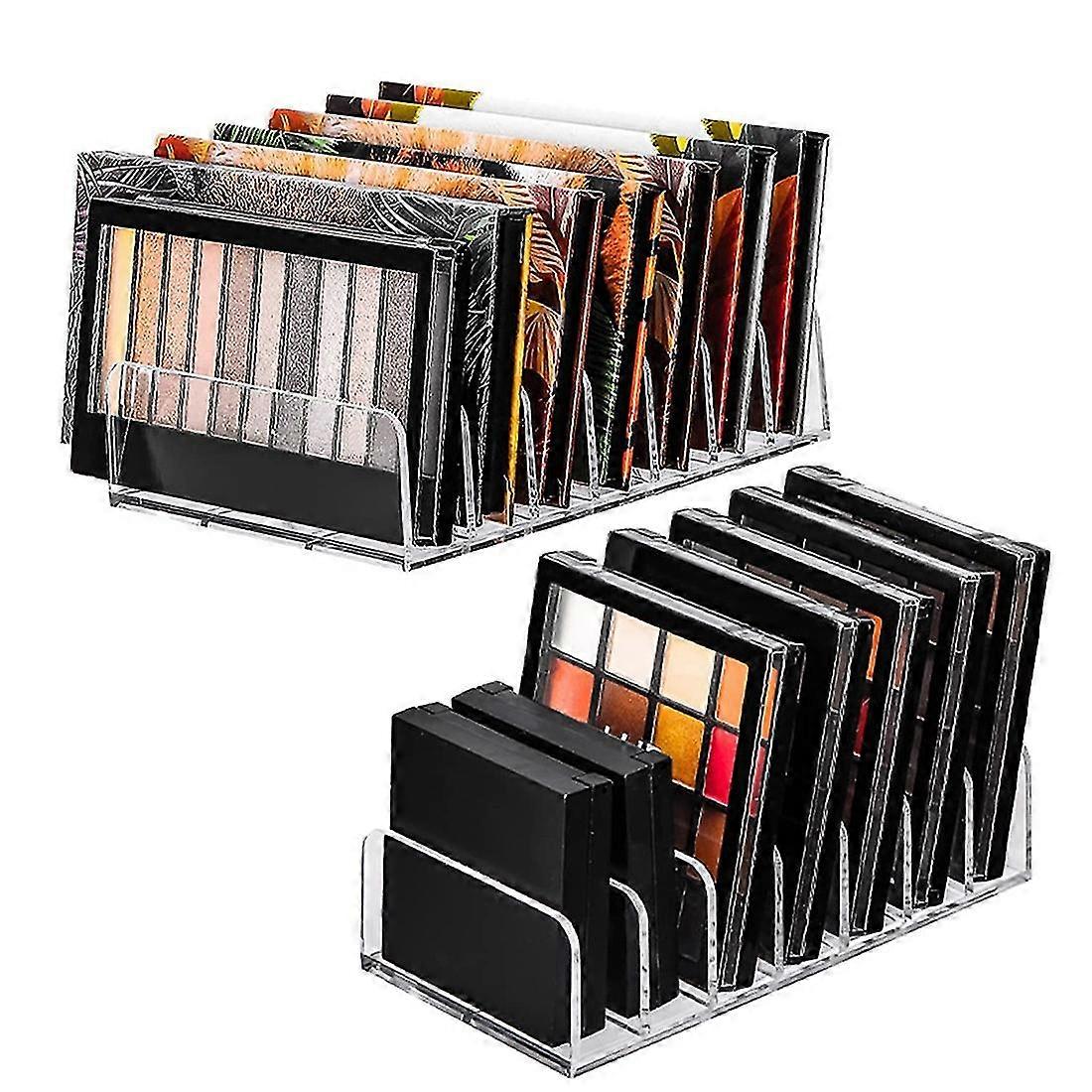 Eyeshadow Makeup Palette Organizer, 7 Section Divided Palette Holder Inserts Eyeshadow Storage Org