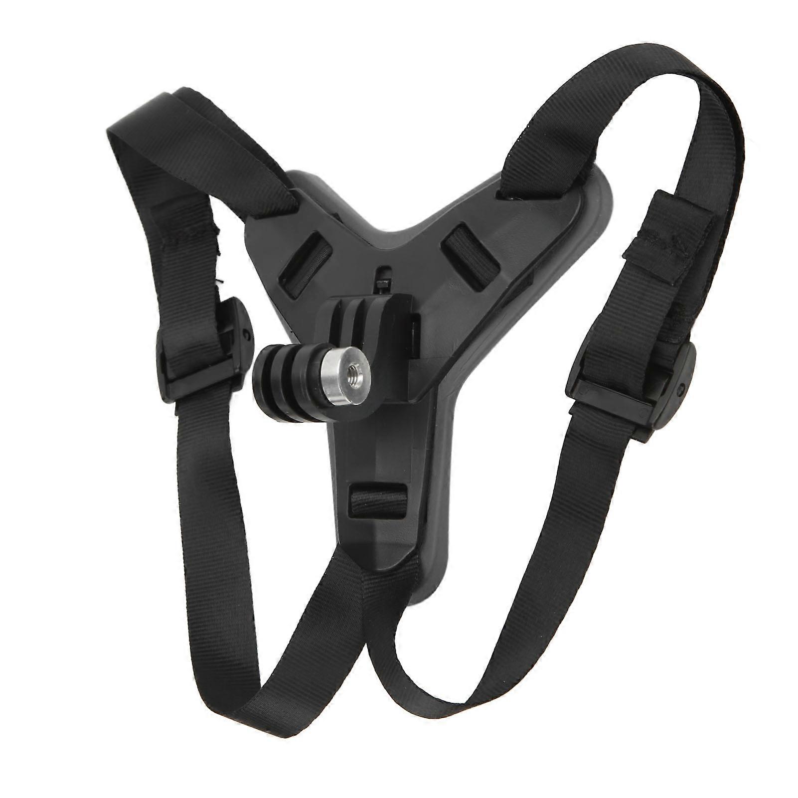 Helmet Chin Mount Adjustable Strap Prevent Slip Motorcycle Helmet Camera Bracket For Hero 7 6 5 Black