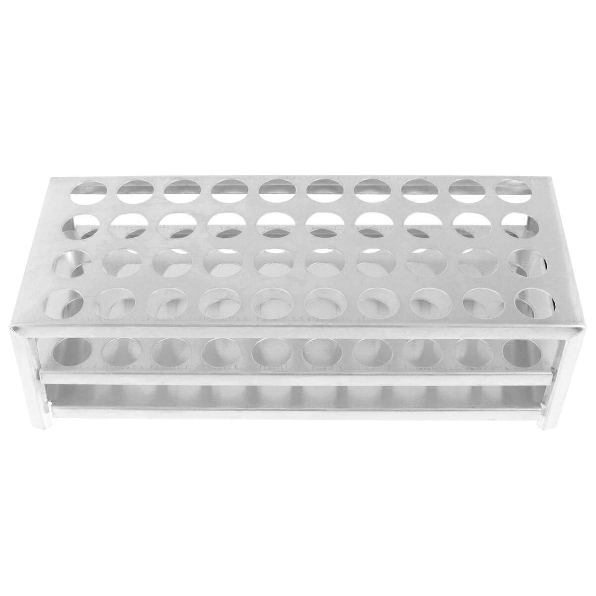 حامل أنبوب اختبار محمول حامل أنبوب جمع الدم حامل معدات الإمداد المدرسي منظم تخزين المختبر (40x15.5)