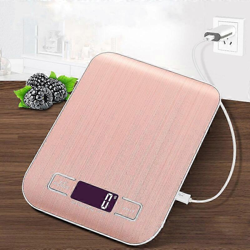 5/10kg Digital Scale Electronic USB Charging Kitchen Scale LCD Display 1g/0.1oz Precise Food Scale Cooking Baking Measuring Tool