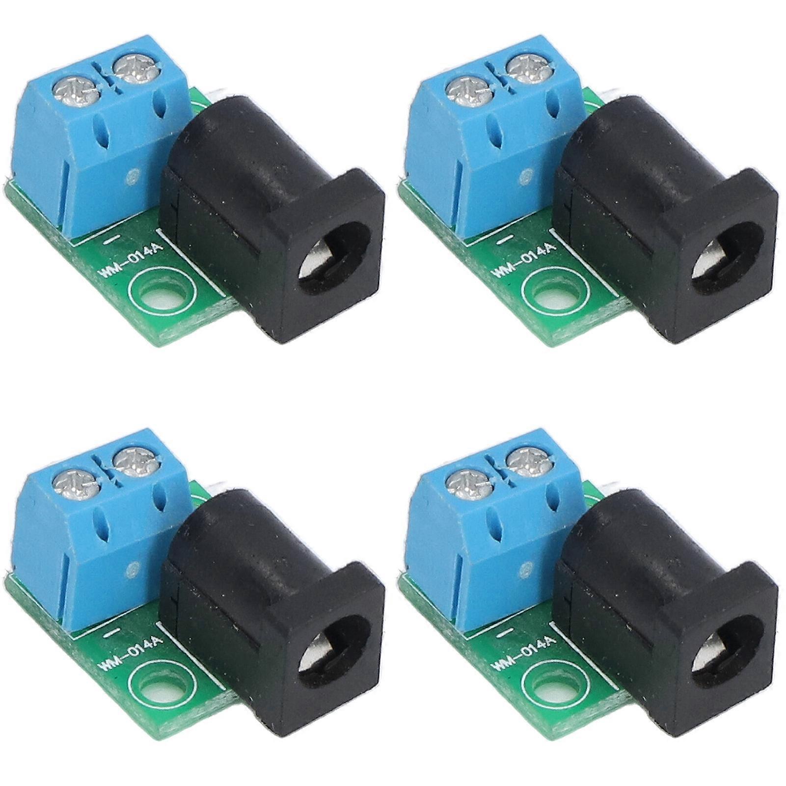 4Pcs DC Connector 5.5x2.1mm para 2P 5.08mm Power Adapter Board compatível com 5.5x2.5mm Port