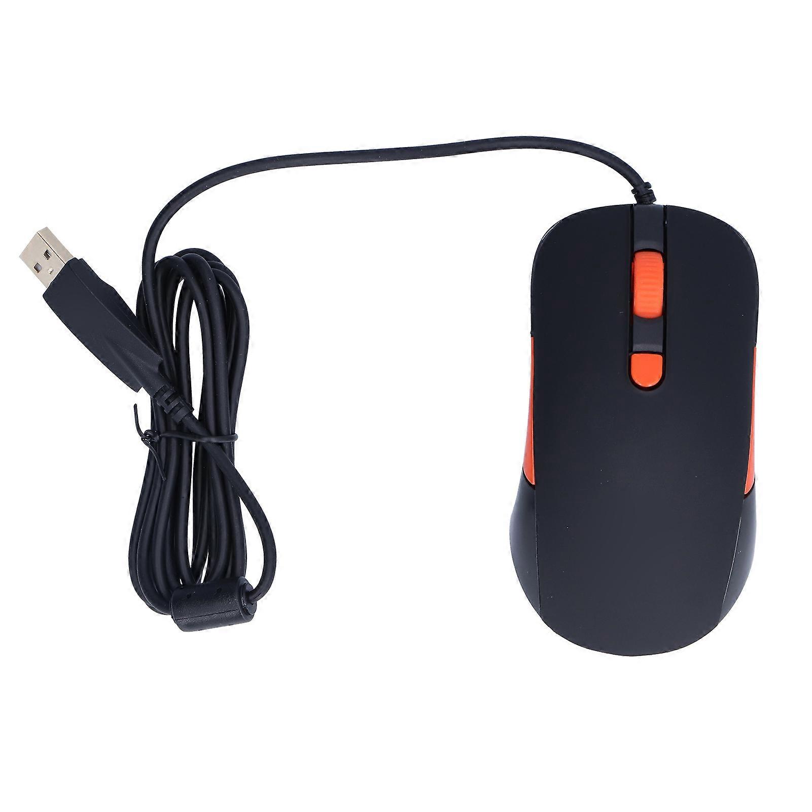 Gaming Mouse USB Portable Optical 4 DPI Adjustable Ergonomic Computer Mice for PC Laptop