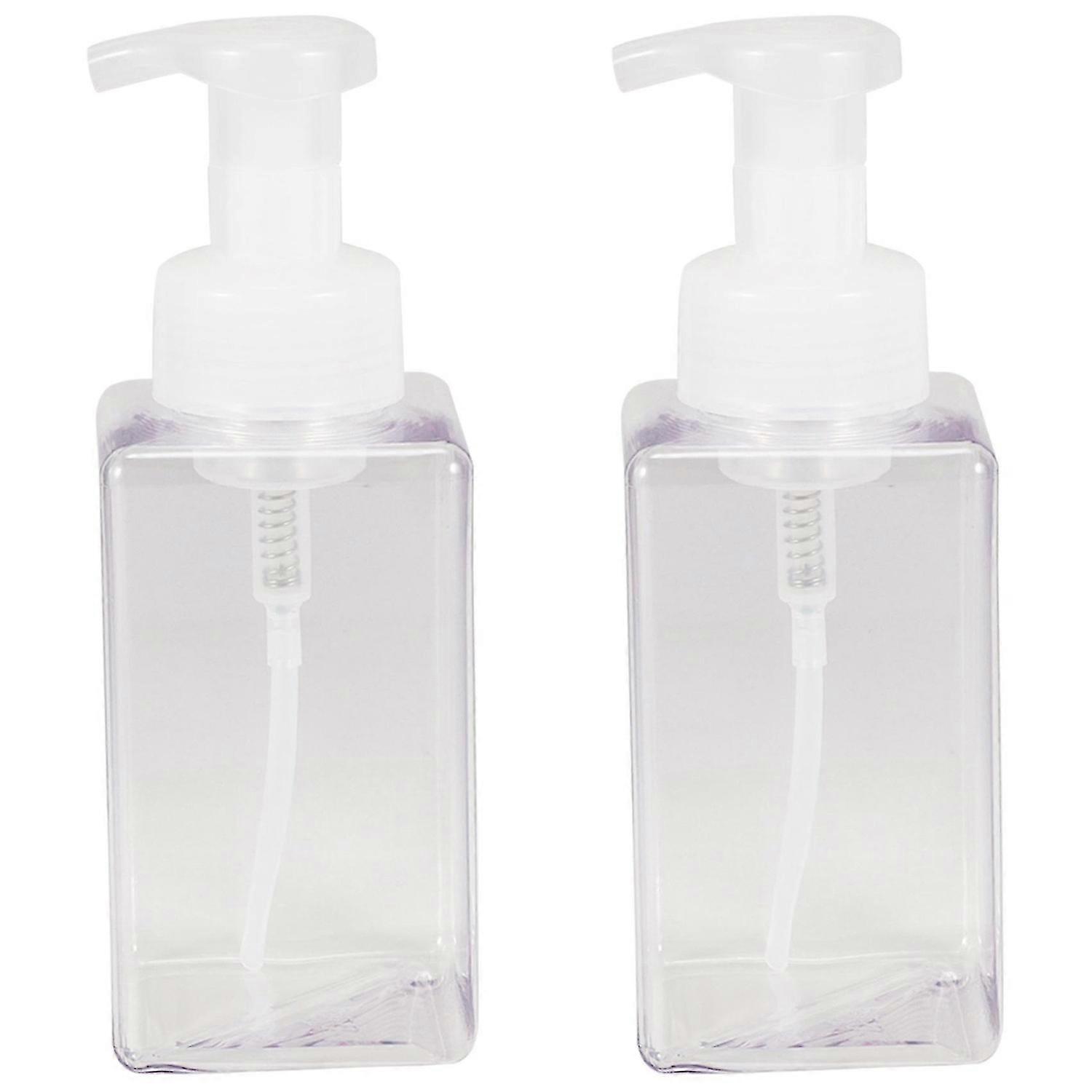 2 Pack Foaming Soap Dispenser 15oz Refillable Foam Liquid Hand Soap Empty Plastic Pump Bottle Conta