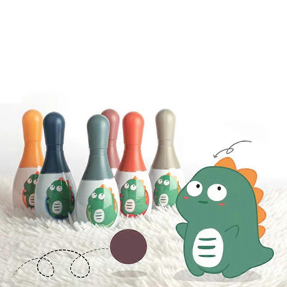 Kids Bowling Set with Cartoon Number Print Toddler Indoor Outdoor Activity Play