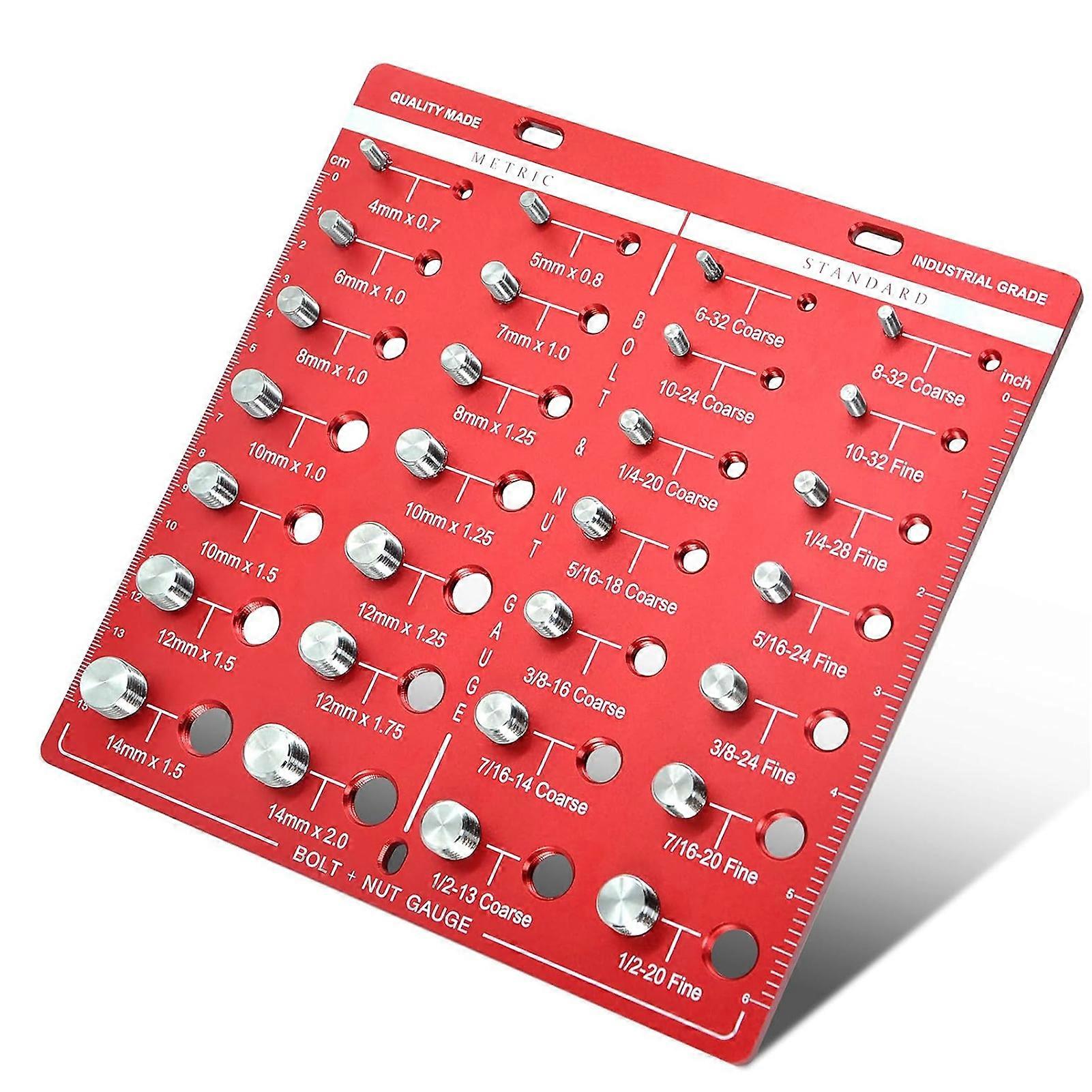 Thread Checker Rust-Proof Corrosion Resistant Sturdy Portable Design Standard Inch Thread Pitch Gauge Thread Gauge Identifier