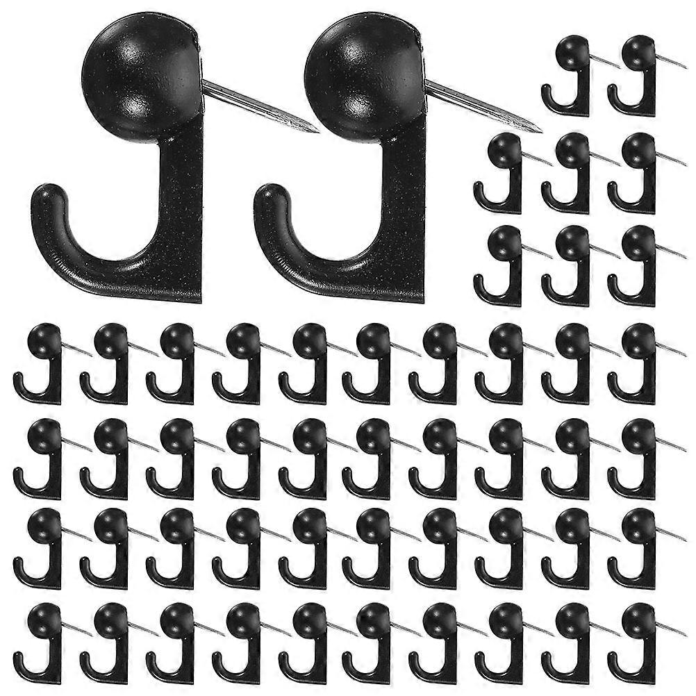100Pcs Push Pin Hooks Plastic Heads Thumb Tacks Hooks Cork Board Push Pin for Hanging