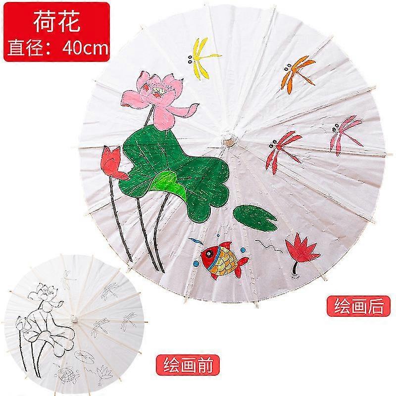 Diy Paper Umbrella Graffiti Painting Handicraft Umbrella Small Umbrella Photography Prop