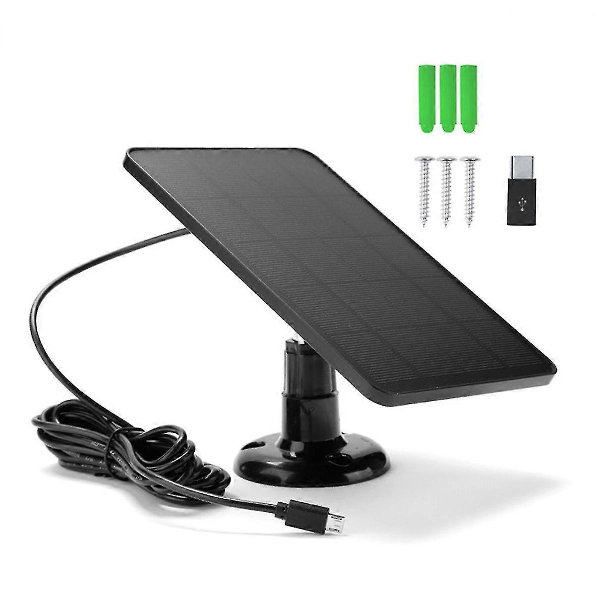 4W 5V Solar Panel for Ring for Blink Security Camera IP65 Waterproof Solar Charger with 360 Degree Bracket Solar Panel