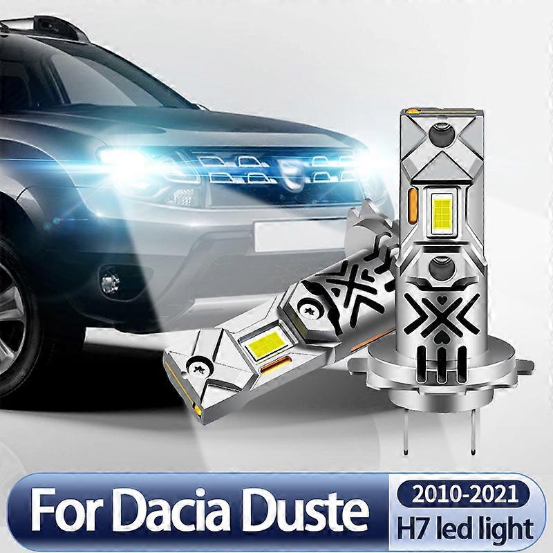2x H7 Led Canbus No Error Headlights White Lights Diode Bulb 12v Powerful Car Driving Running Lamp For Dacia Duster 2010 - 2022