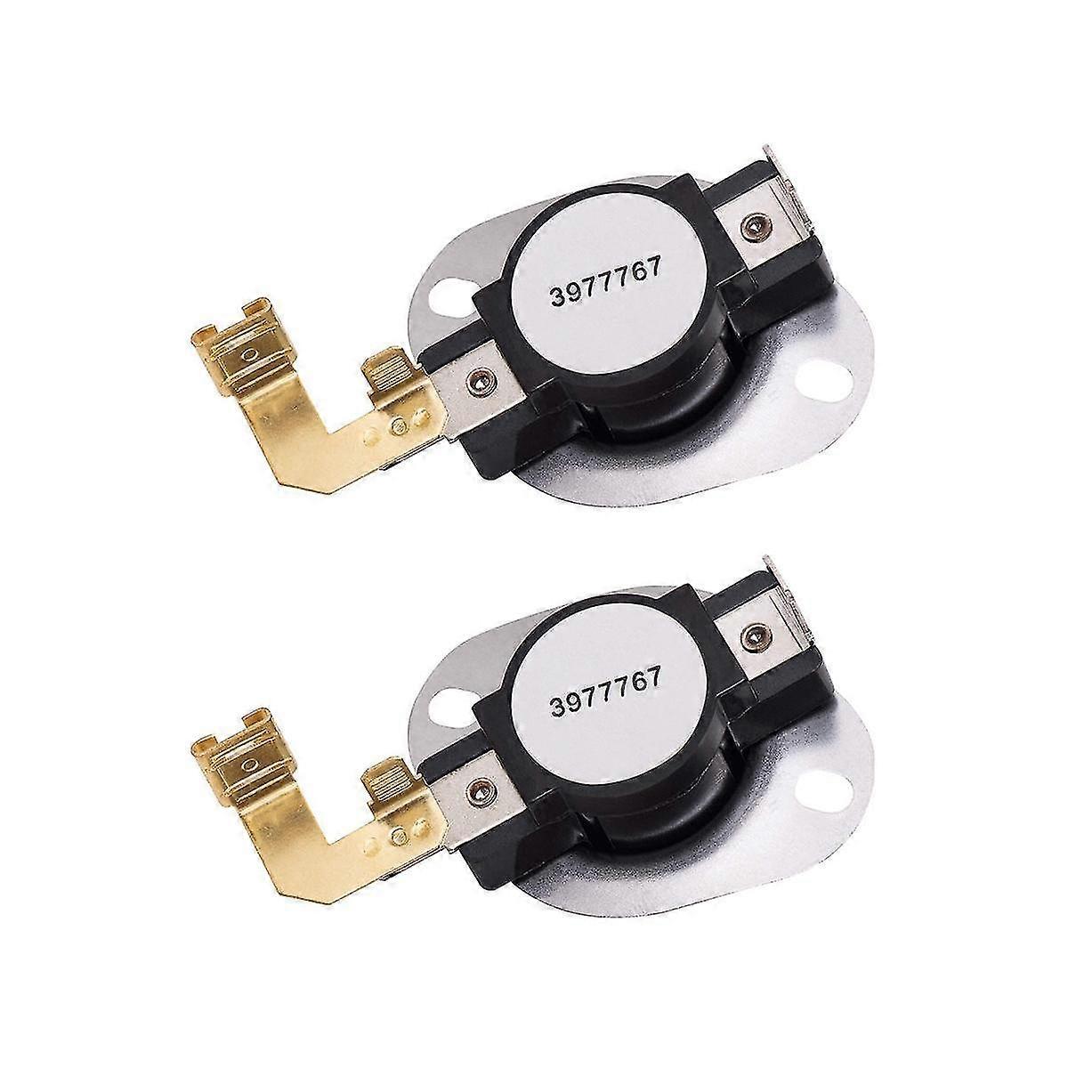 2 Pcs 3977767 Dryer Thermostat Replacement Part - Easy To Install - Replaces 3399693 Wp3977767 Wp39