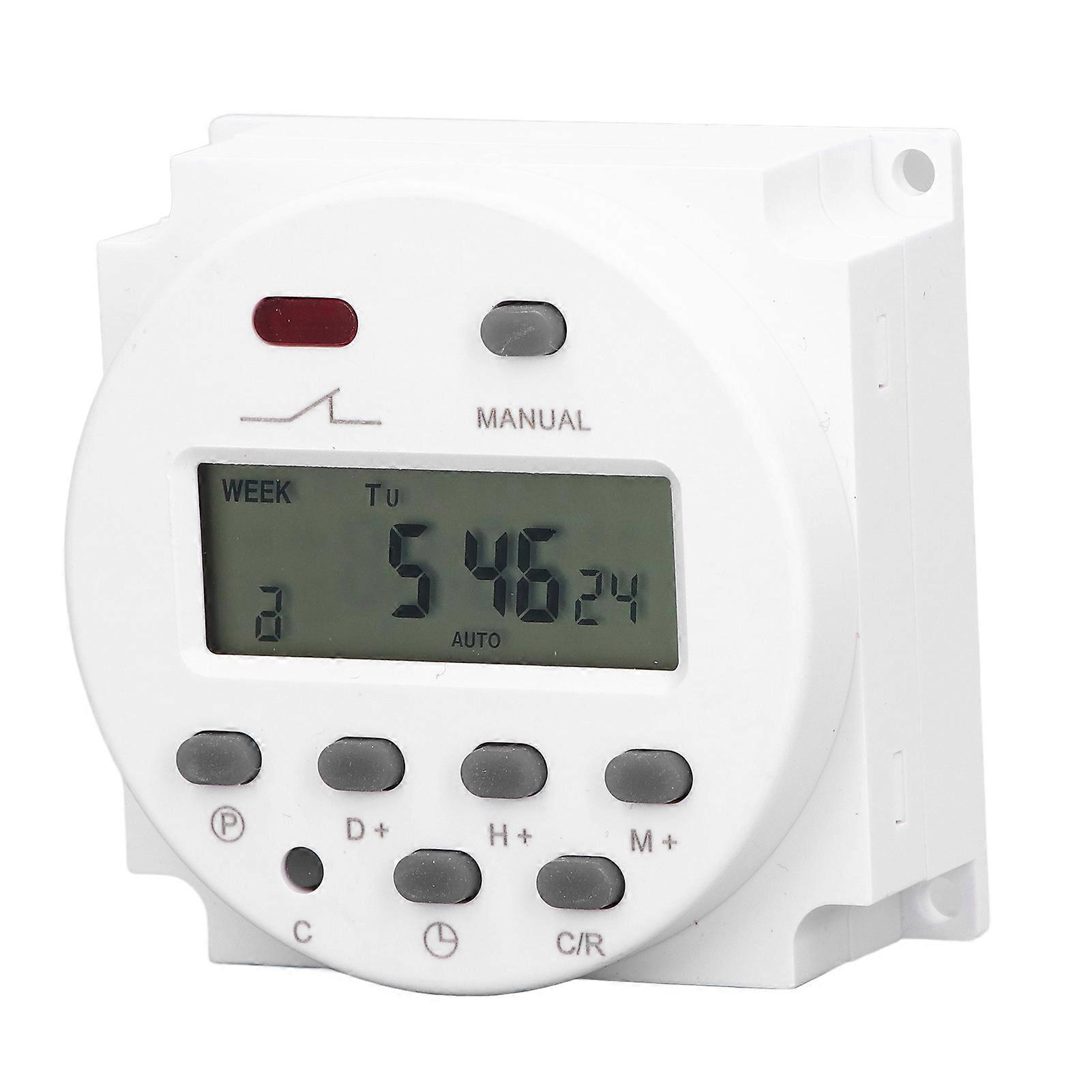 Elektronischer Timer Programmierbarer LCD-Digital-Zeitschalter Relaisschalter 16 Ein 16 Aus Cn101ADC12V
