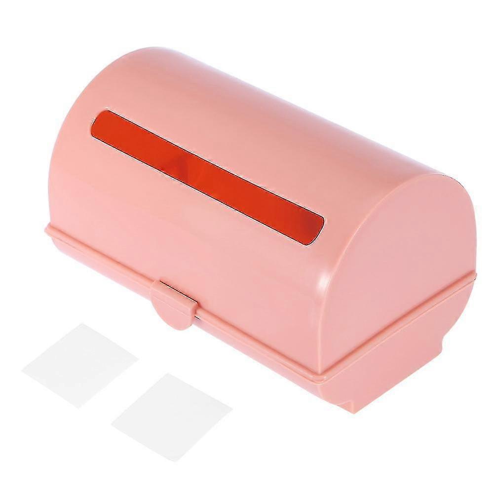 Pink Wall Mount Garbage Bag Storage Box Organizer with Back Adhesive