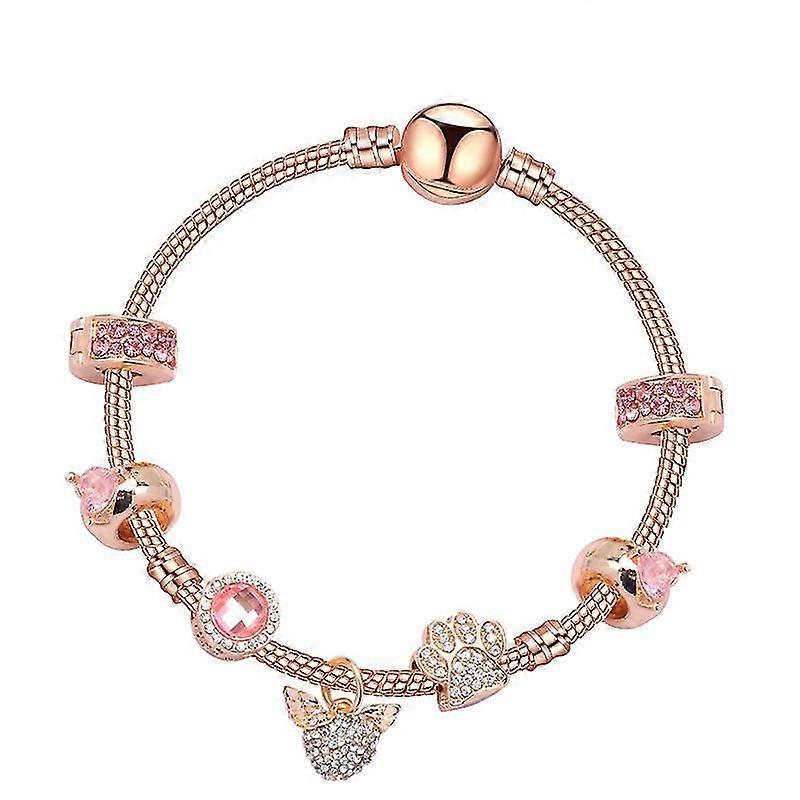 Pink Heart Wings Ladies Creative Bracelet