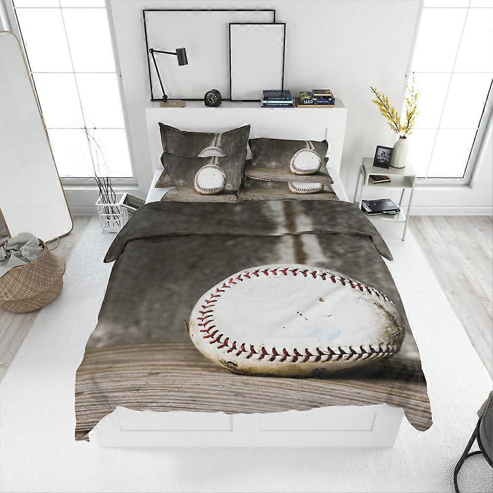 Baseball pattern down duvet cover 3D ultra-fine fiber bed sheet printed bedding