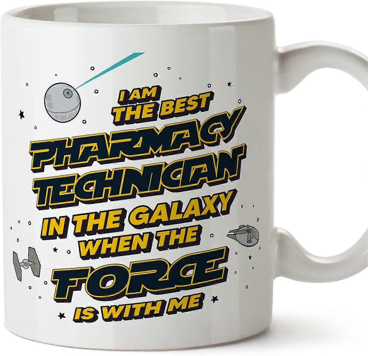 薬局技術者マグカップ 銀河系で最高のフォースは私と共にあり、同僚への面白い贈り物 セラミック 11オンス マグ