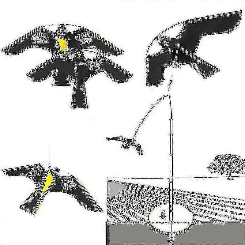 Linnut Scarer Repeller Flying Hawk Leija puutarhan variksenpelätin piha talon koristelu (wanan)