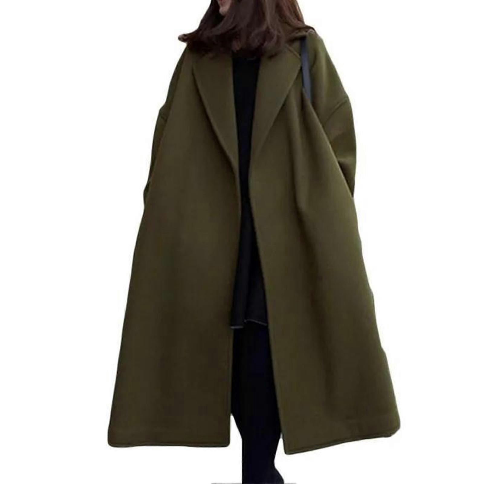 Women Winter Autumn Overcoat Korean Version Oversized Warm Coat for Daily Working Office Wear
