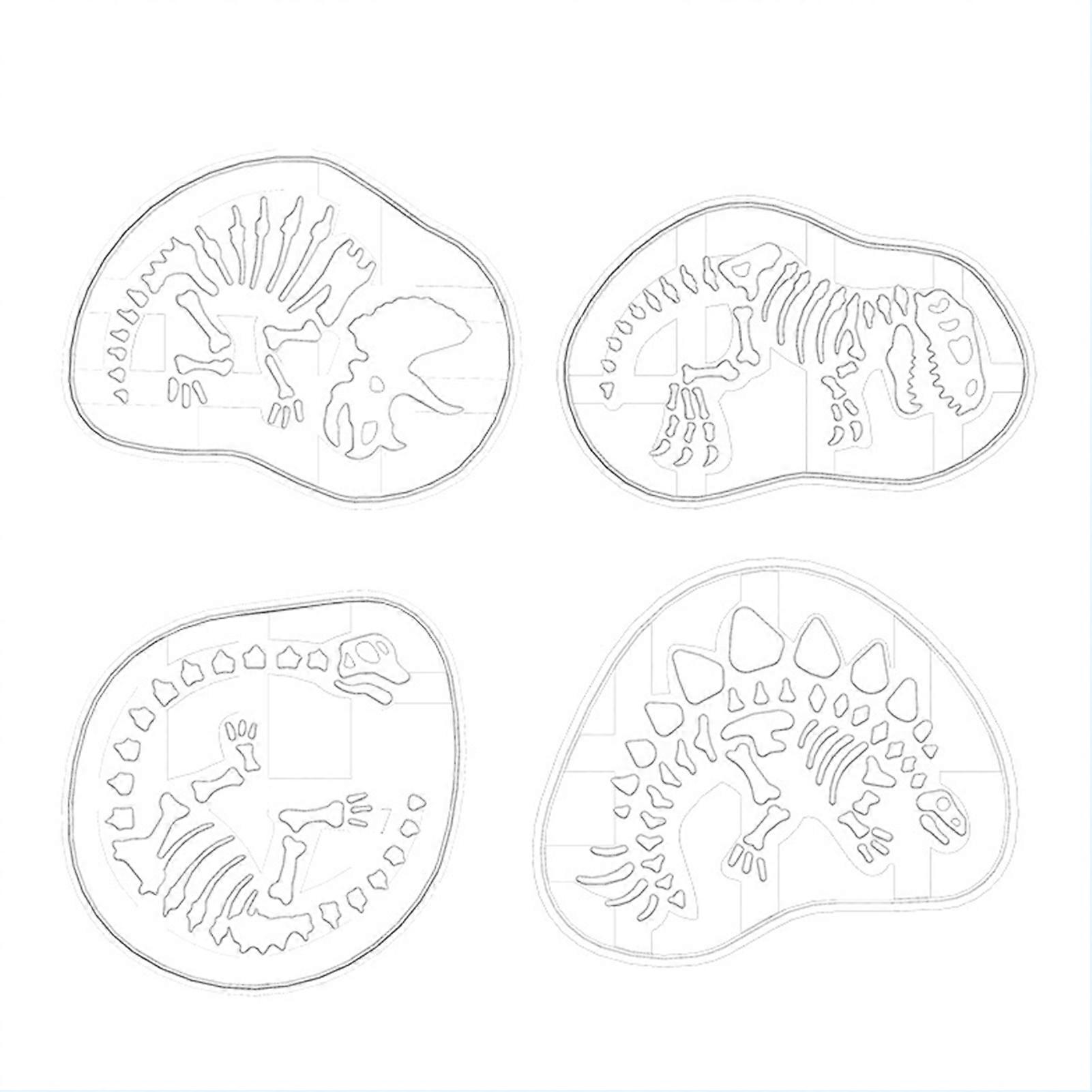 Cartoon Dinosaur Fossils Biscuits Mold Easy Using Biscuits Baking Mold for Home Kitchen